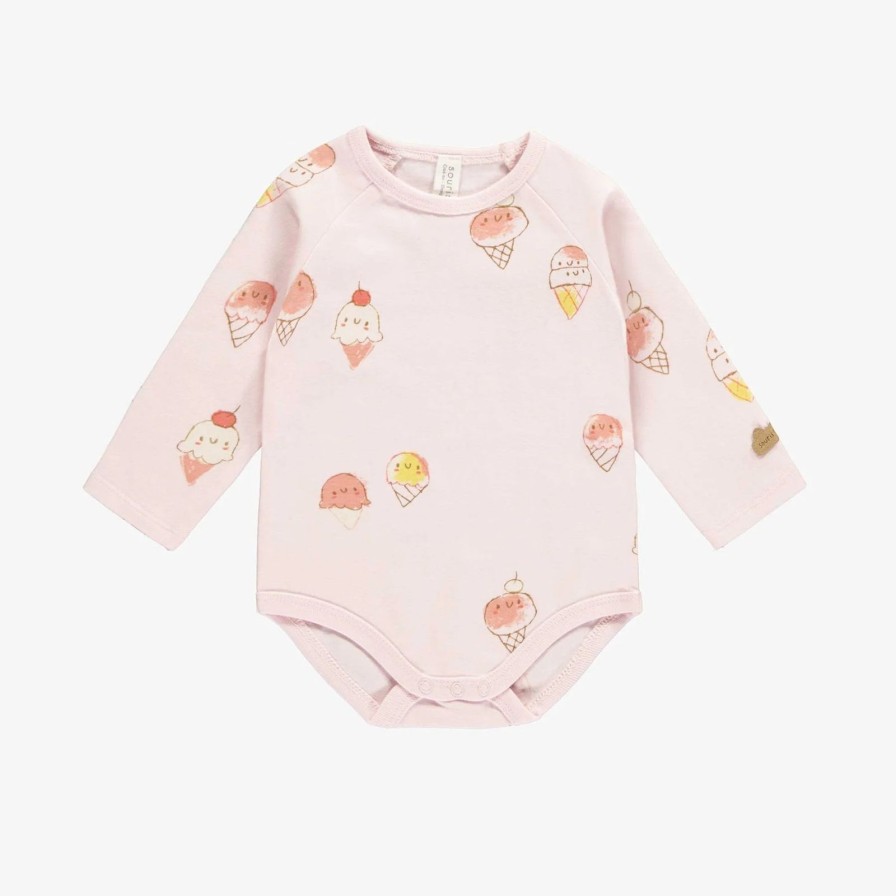 Baby Souris Mini | Pink Ice Cream Print Onesie