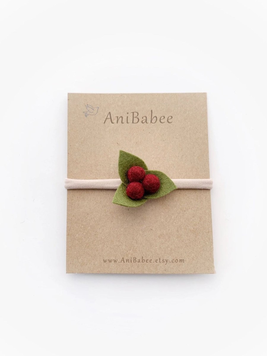 Accessories AniBabee | Burgundy Holly Berry