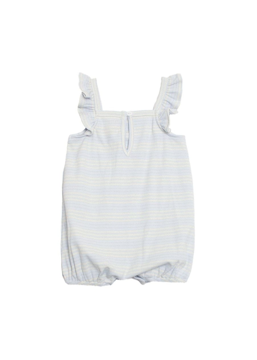 Baby Isobella & Chloe | Payton Blue Stripe Bubble