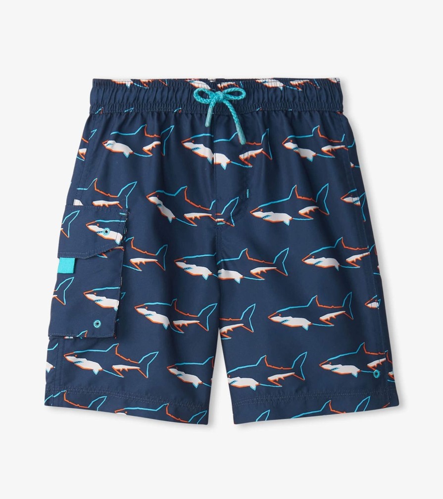 Child Hatley Kids | Swimming Sharks Board Shorts