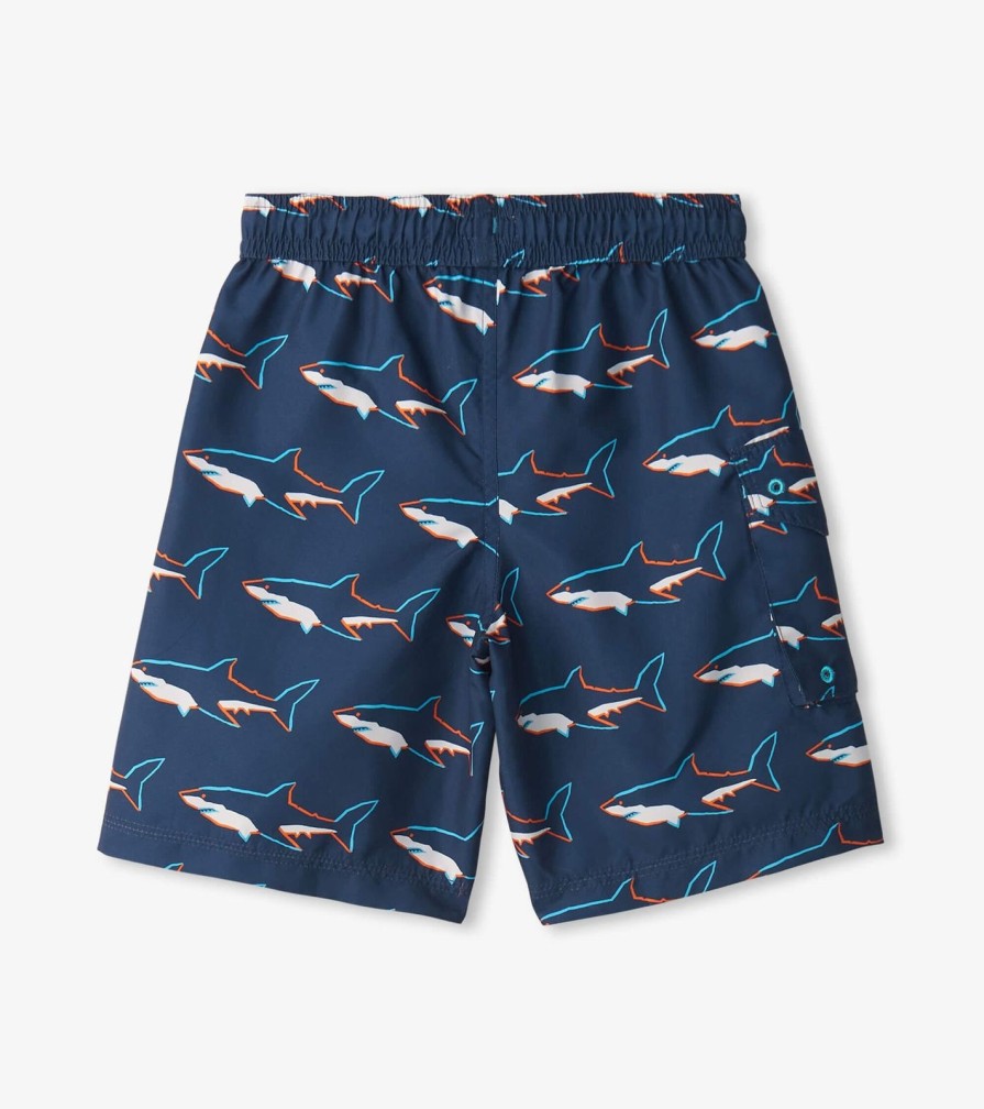 Child Hatley Kids | Swimming Sharks Board Shorts