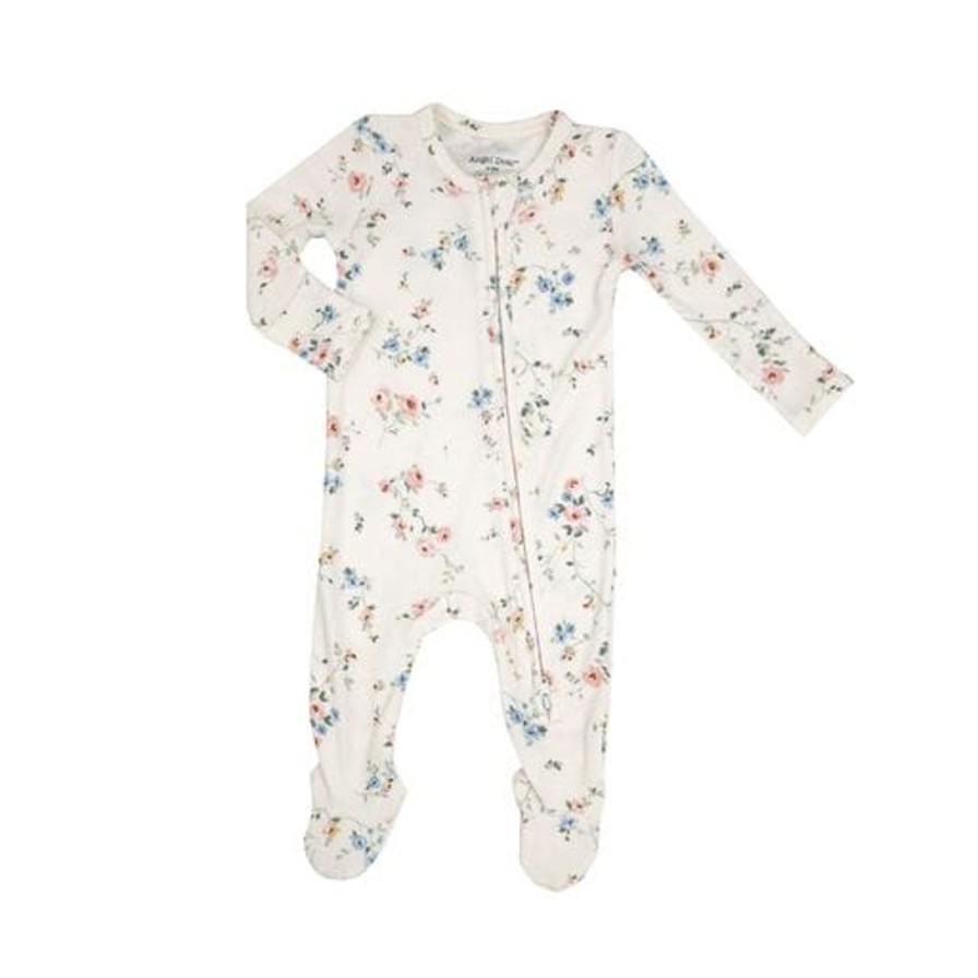 Baby Angel Dear | Climbing Roses Zip Footie