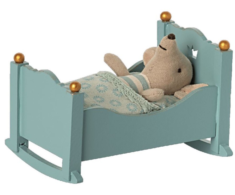 Lifestyle Maileg | Baby Mouse Cradle-Blue