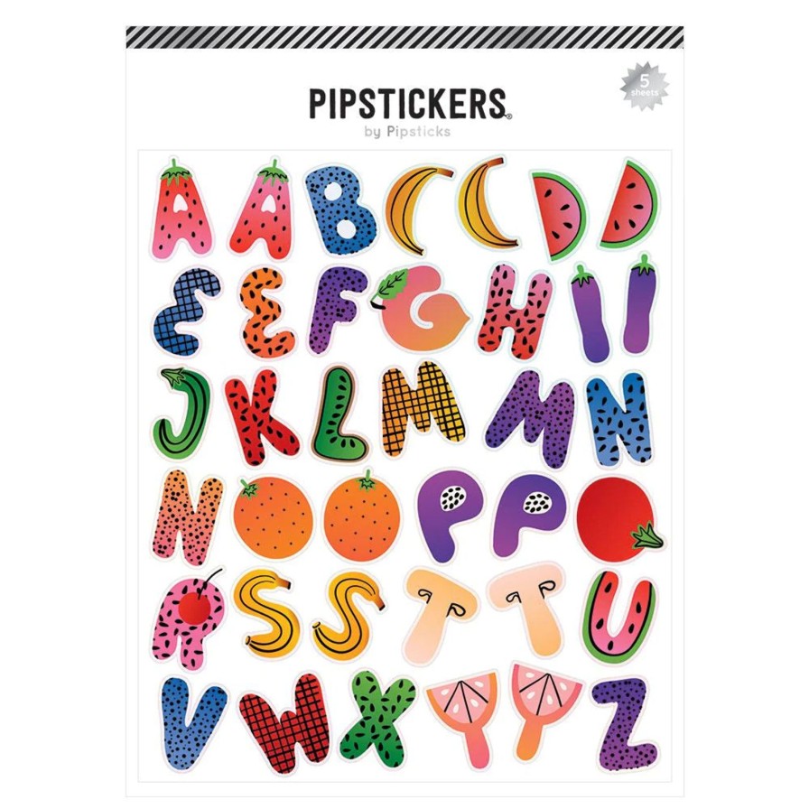 Lifestyle Pipsticks | Fresh Picked Big Alphabet Sticker Sheet