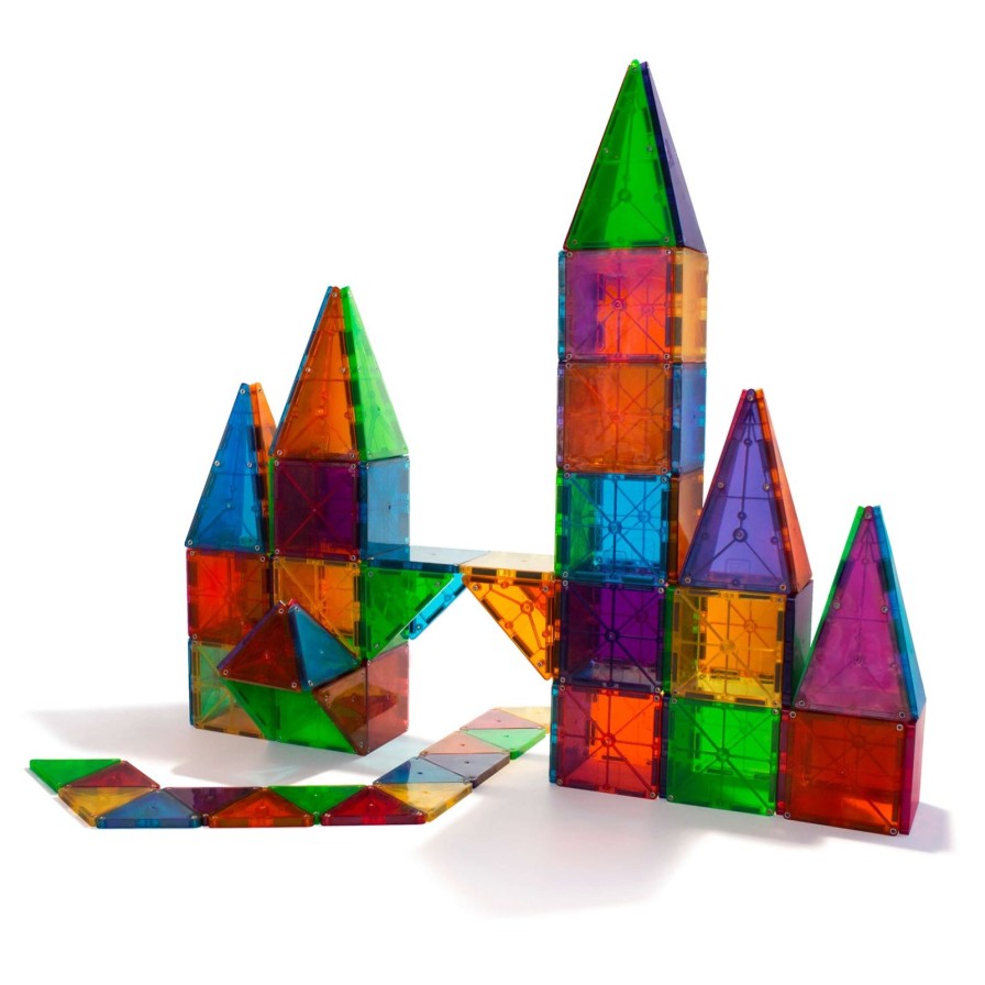 Lifestyle Magnatiles | Magna-Tiles® Clear Colors 100-Piece Set