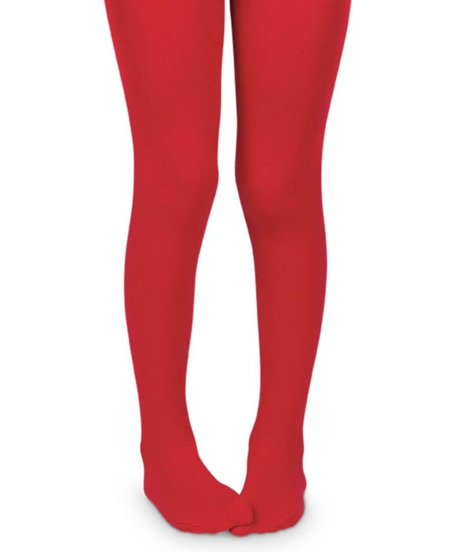 Accessories Jefferies Socks | Red Microfiber Tights