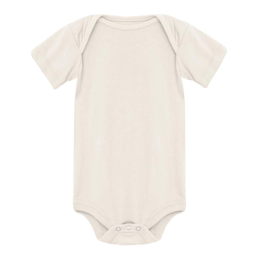 Baby Kickee Pants | Natural Short Sleeve Onesie