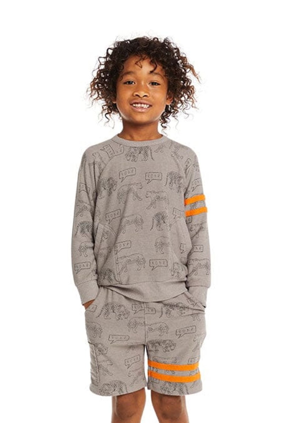 Child Chaser | Grey Cheetah Pullover