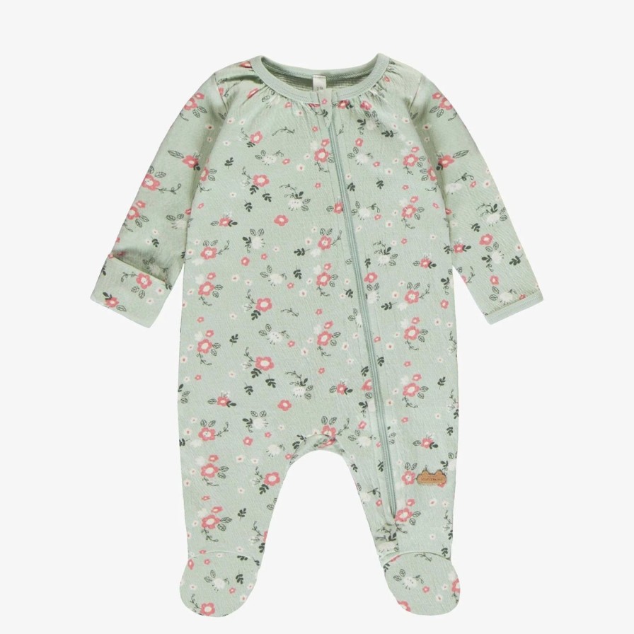 Baby Souris Mini | Blue Floral Footie