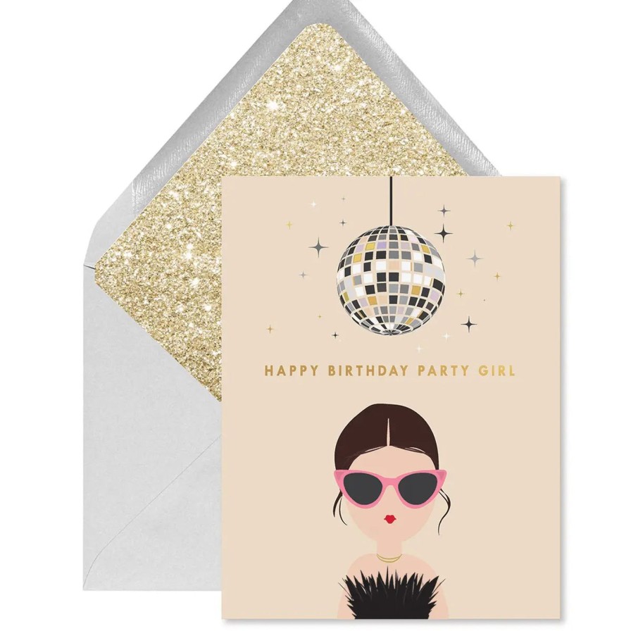 Lifestyle Ginger P. Designs | Disco Ball Birthday Girl Card