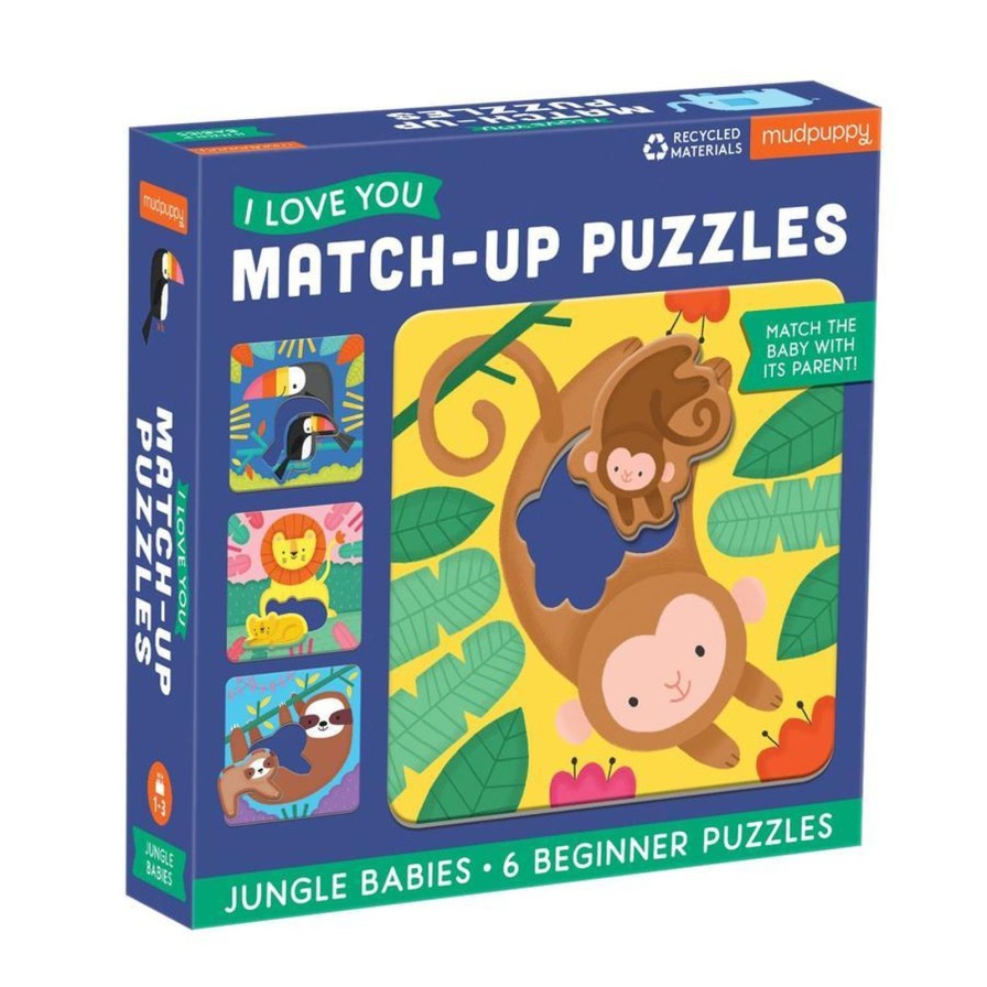 Lifestyle Mudpuppy | Puzzle Love Jungle Babies