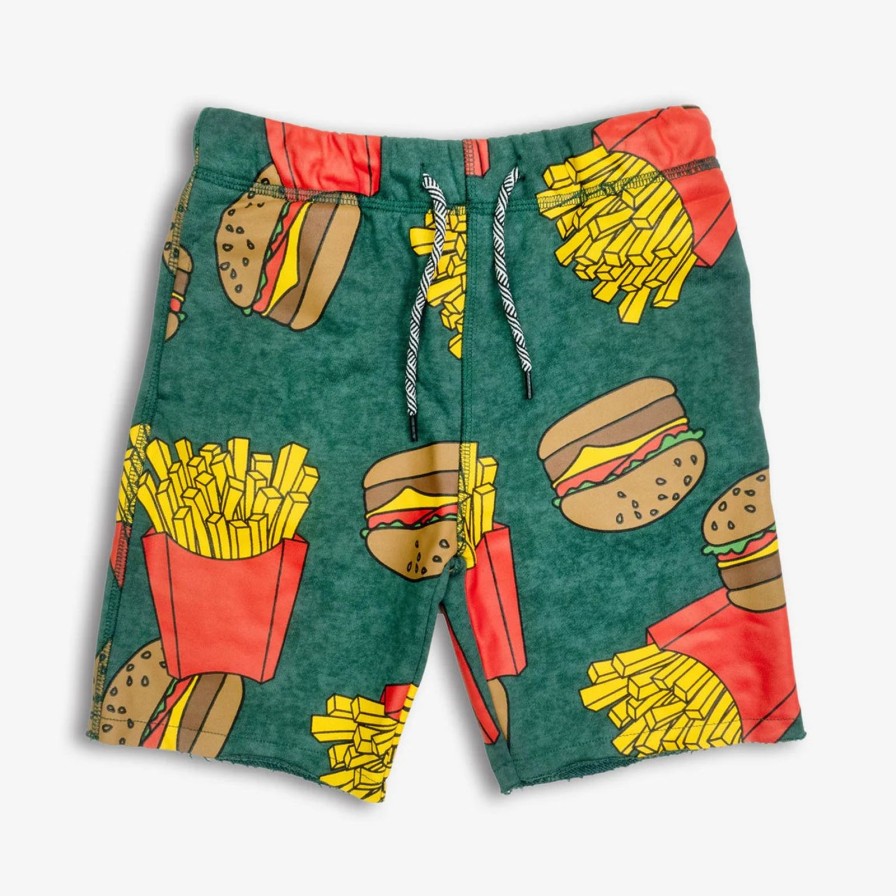 Child Appaman | Burgers And Fries Camp Shorts