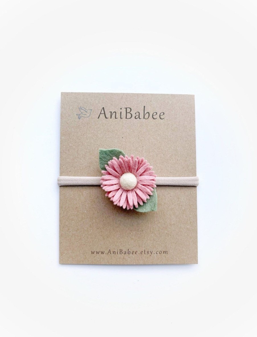 Accessories AniBabee | Mauve Daisy Headband