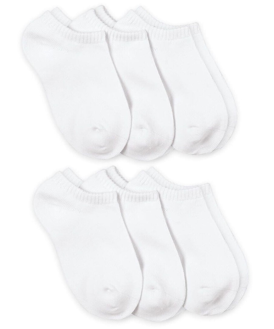 Accessories Jefferies Socks | White Smooth Toe Ankle Socks 6-Pack