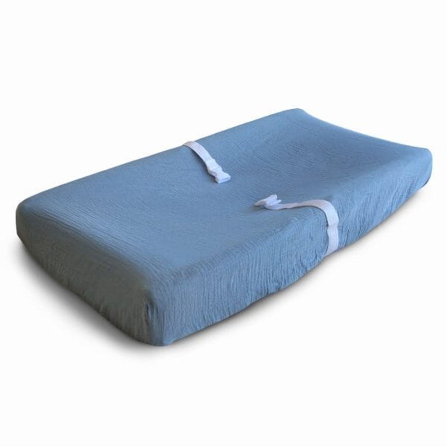 Baby Care Mushie | Tradewinds Blue Changing Pad Cover