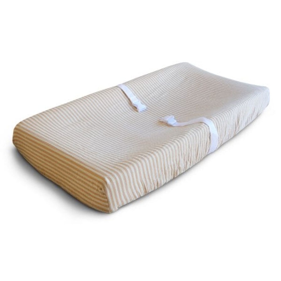 Baby Care Mushie | Natural Stripe Changing Pad Cover