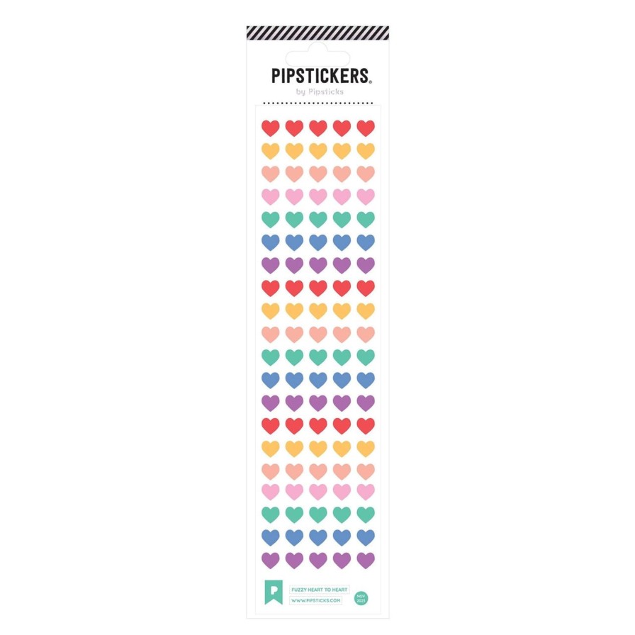 Lifestyle Pipsticks | Fuzzy Heart To Heart Stickers