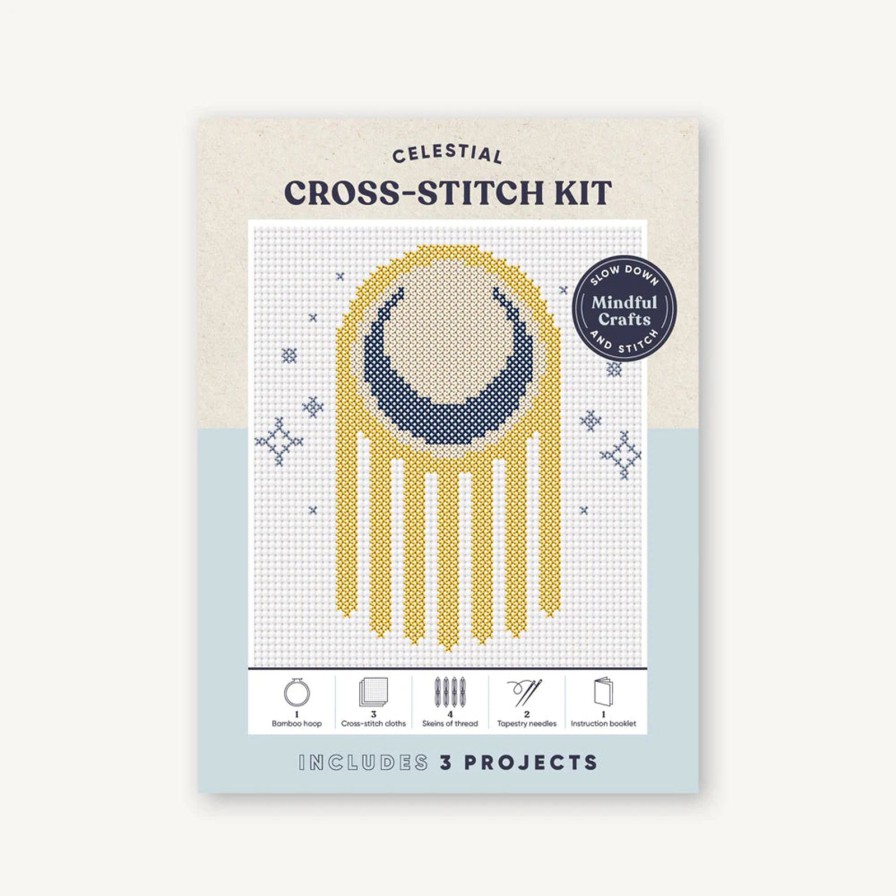 Lifestyle Chronicle Books | Mindful Crafts: Celestial Cross Stitch