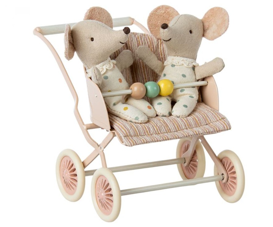 Lifestyle Maileg | Baby Mice Stroller-Rose