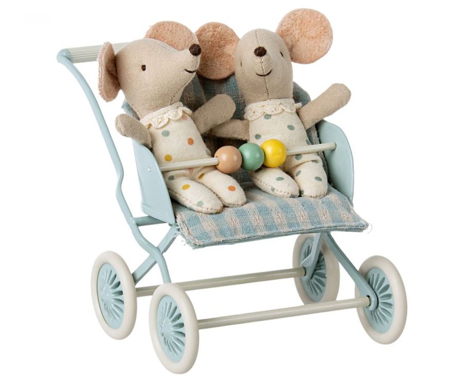 Lifestyle Maileg | Baby Mice Stroller-Mint